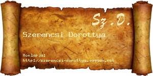 Szerencsi Dorottya névjegykártya