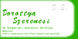 dorottya szerencsi business card